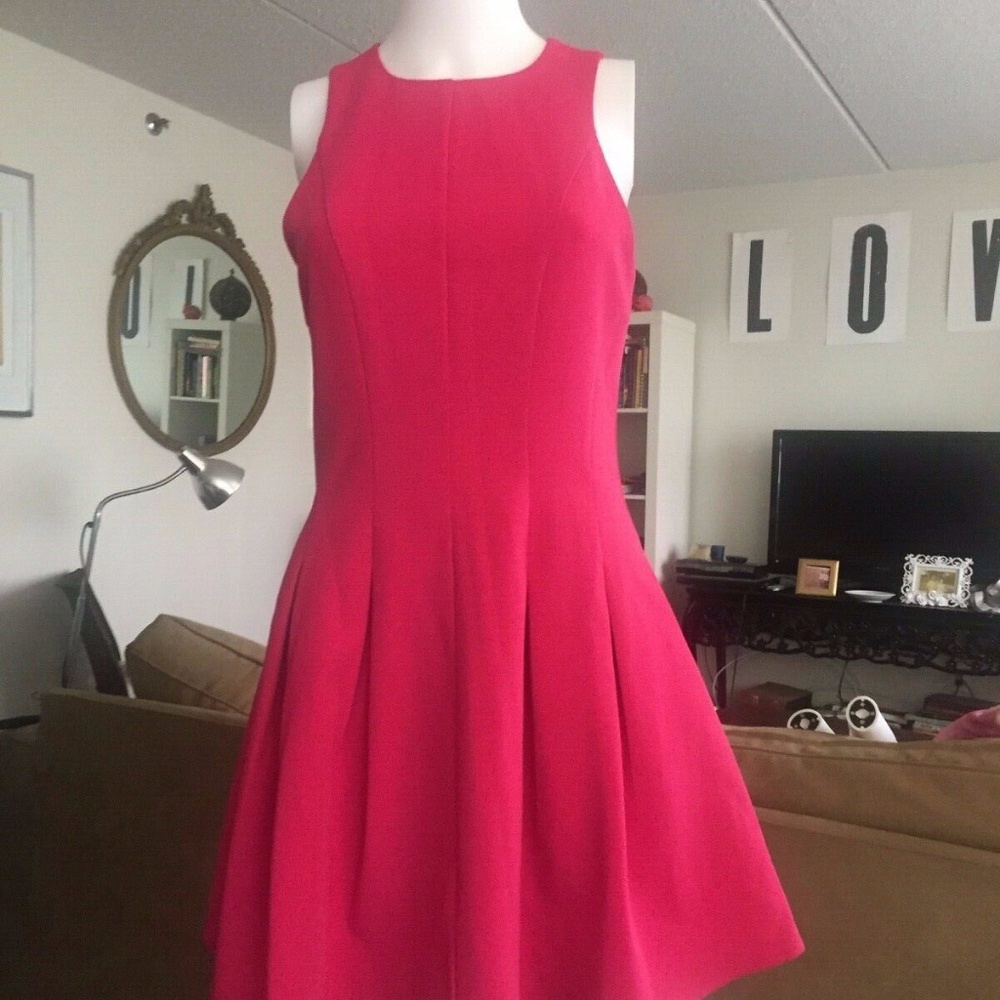 Adelyn Rae Fushcia Fit & Flare Dress